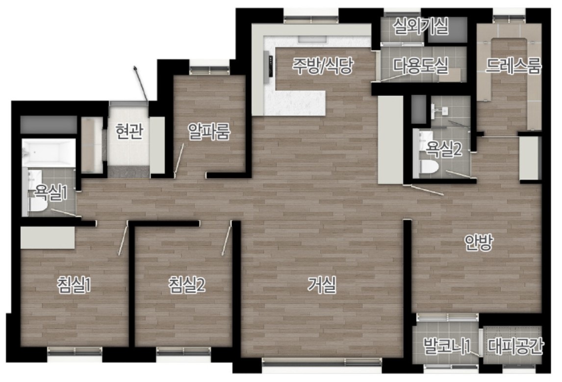 해링턴 스퀘어 산곡역 84A 평면도