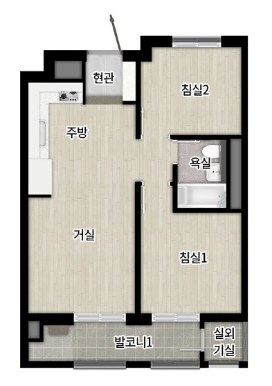 리버센 SK VIEW 롯데캐슬 49B 평면도