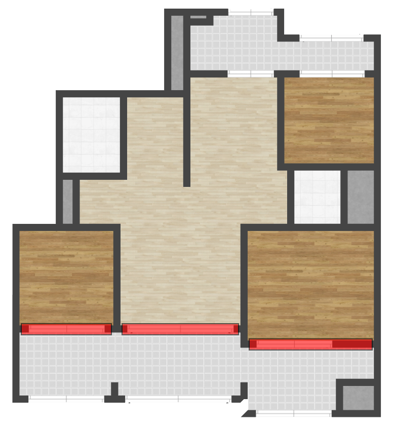 3베이 평면도 2베이 아파트 구조 평면도 사진